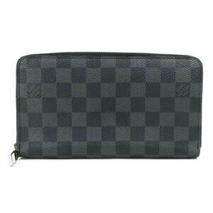 Louis Vuitton Zip Around Long Wallet Organizer Graphite Black